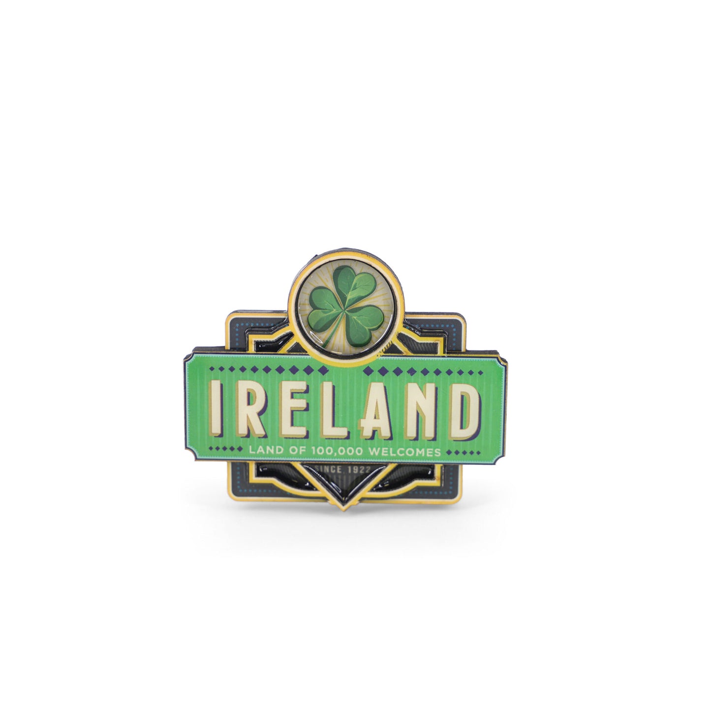 Vintage - Ireland Green Shamrock Magnet - Irish magnets
