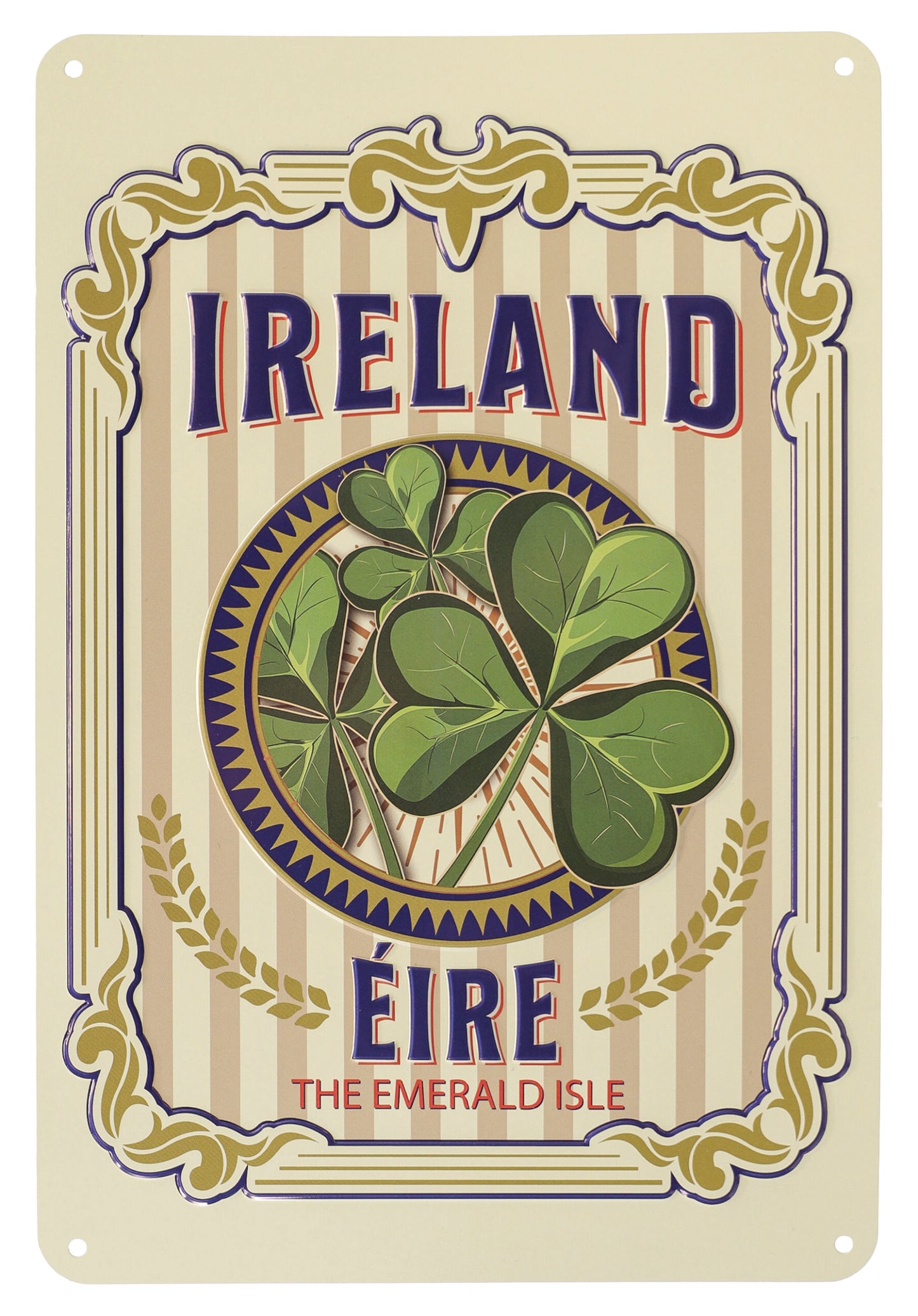 Ireland Stripe Metal Sign - Irish wall art