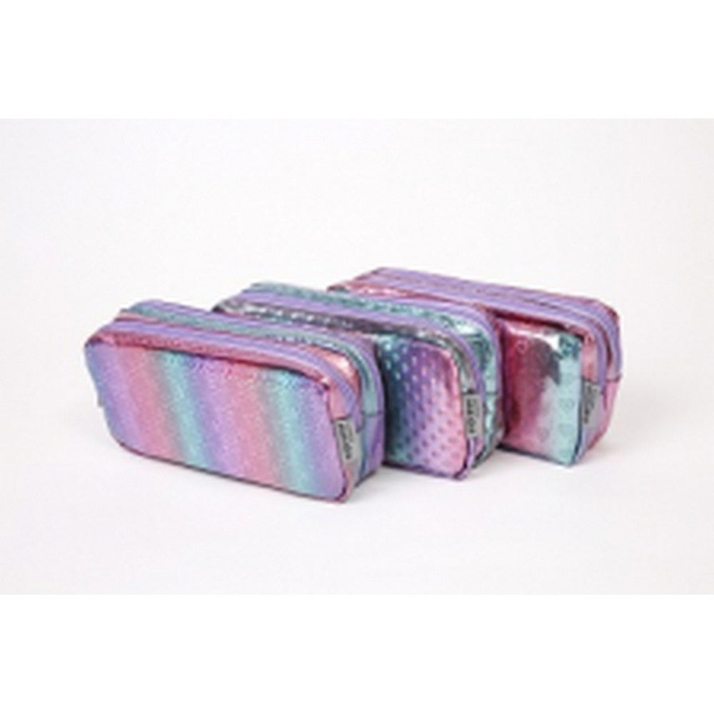 Supreme Double Pencil Case Pastel Shine Stripe