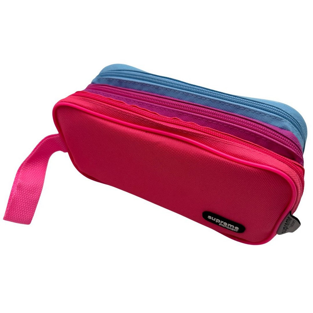Supreme Triple Pencil Case Bright 3 Colour
