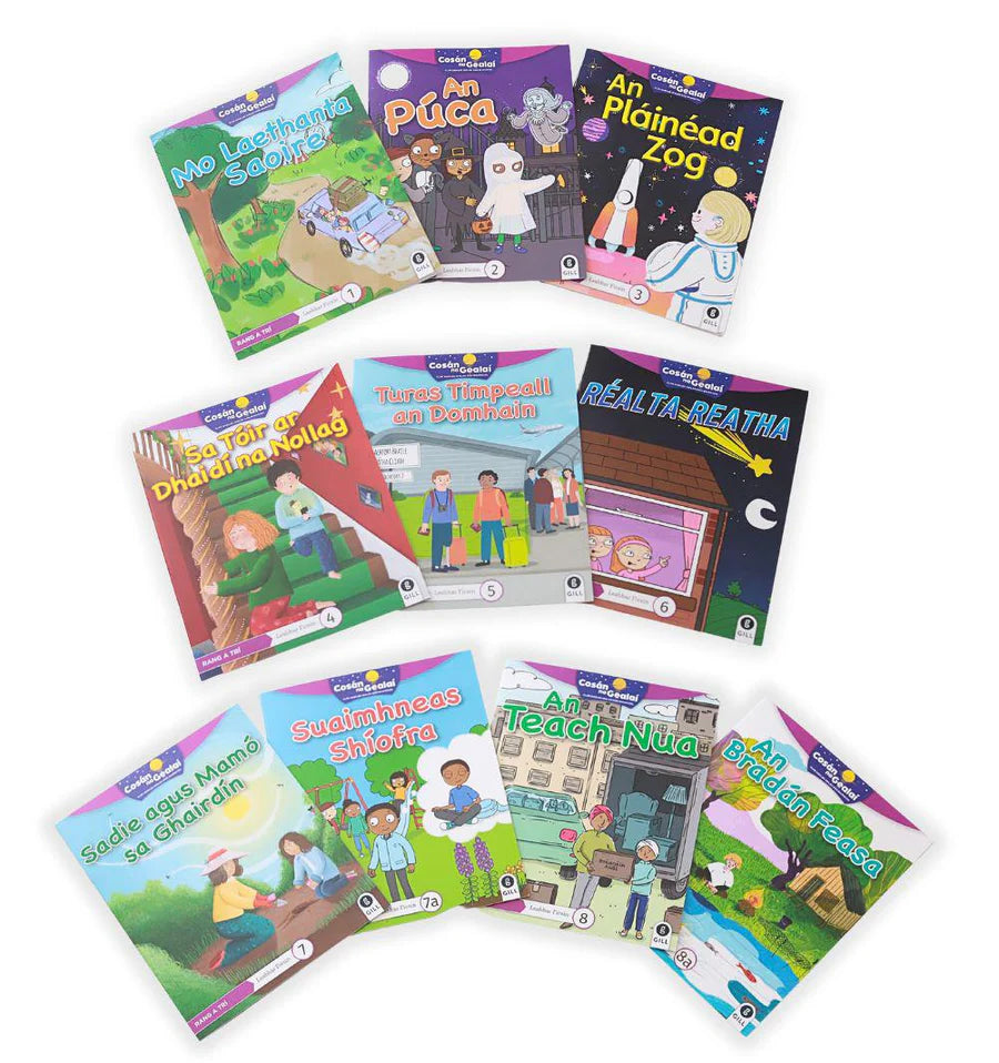Cosán na Gealaí 3RD CLASS Fiction Reader PACK of 10