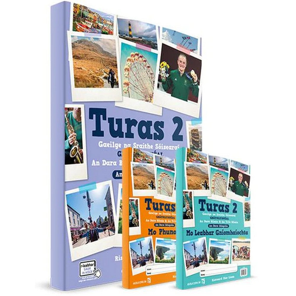 Turas 2 - Junior Cycle Irish - 2nd / New Edition Textbook, Portfolio and Activity book - Set