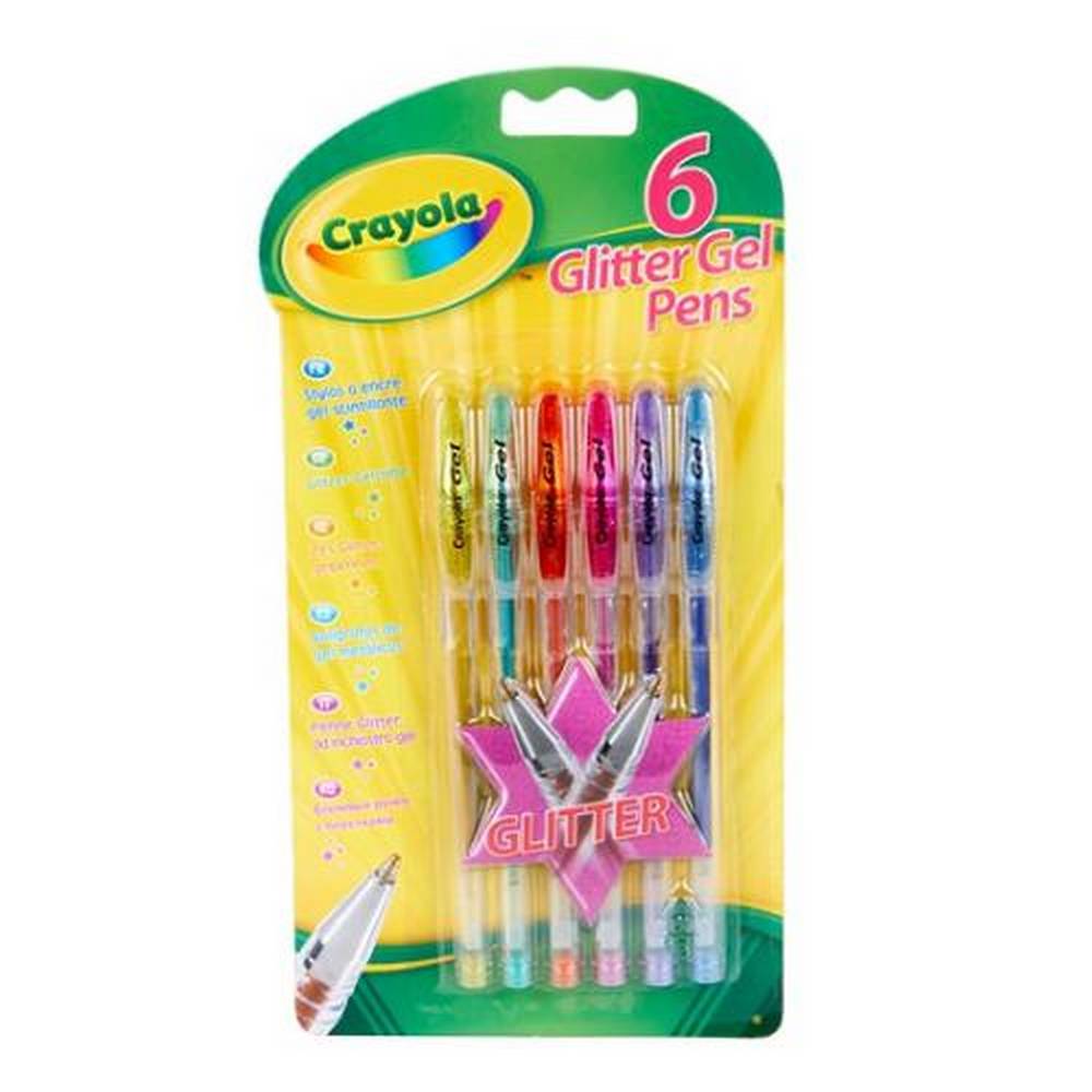 Crayola - Glitter Gel Pens - 6 Pack