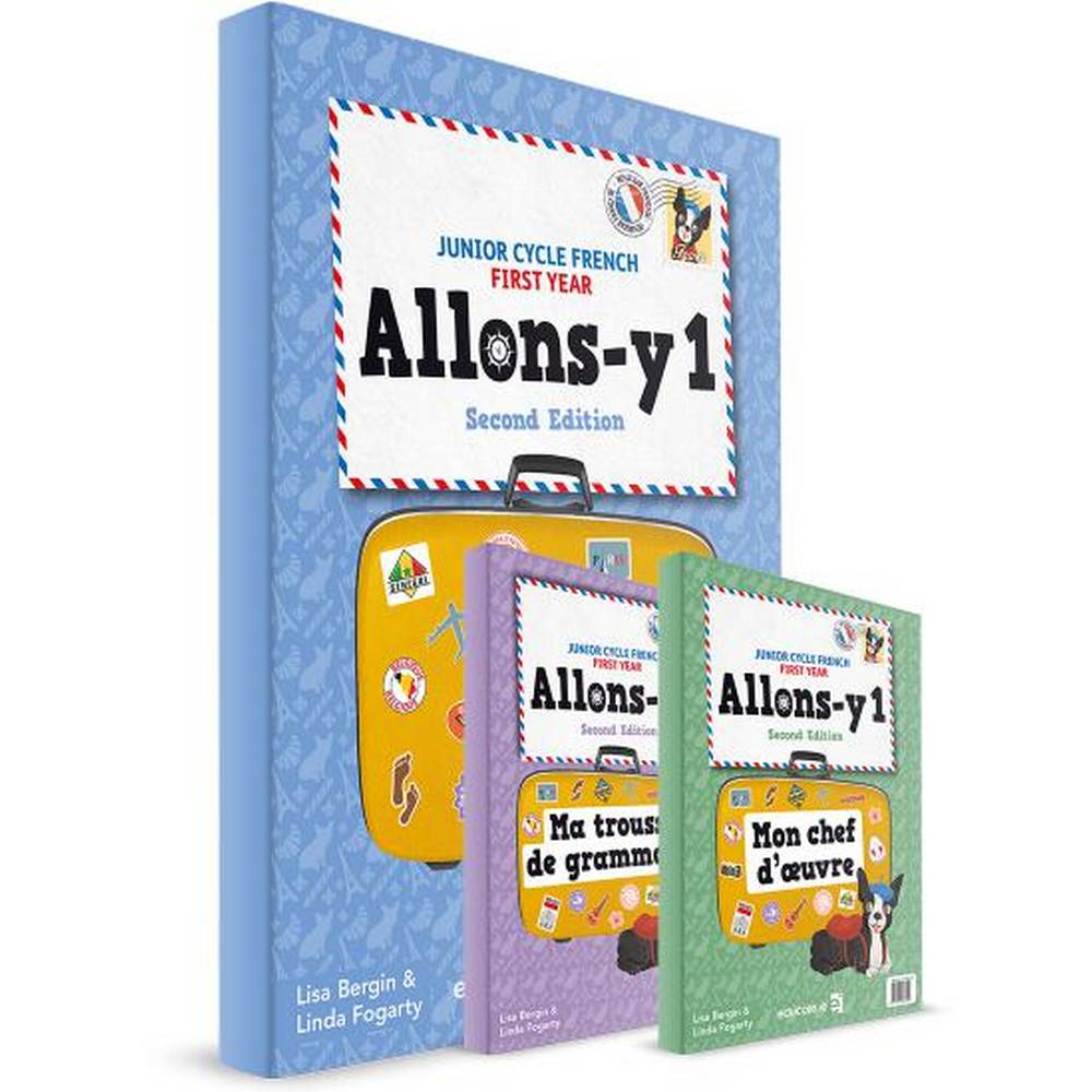 ALLONS-Y 1 - TEXTBOOK, MON CHEF D'OEUVRE BOOK & LEXIQUE - SET - NEW / SECOND EDITION (2021)