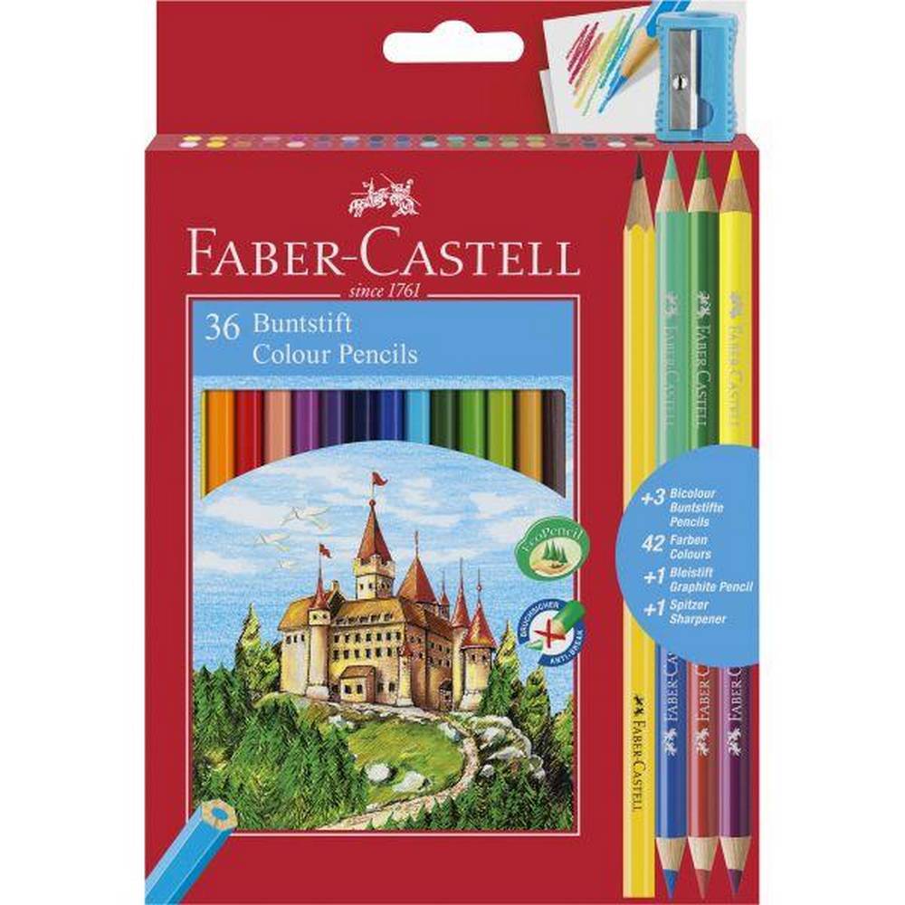 Eco Colour Pencils Box 36 With 3 Free Bio-Colours+Sharpener