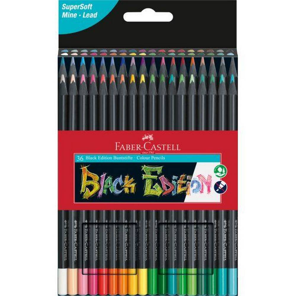 Faber-Castell - 36 Colouring Pencils - Black Edition