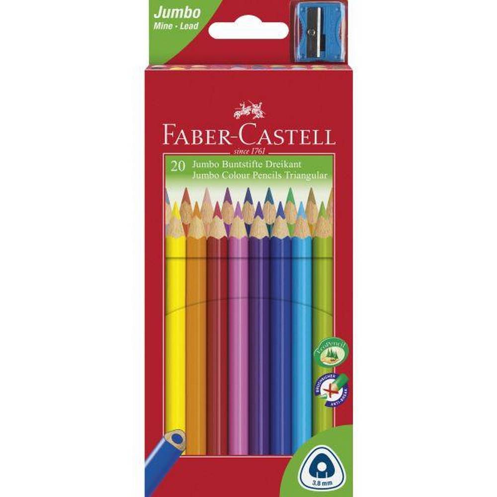 Junior Triangular Colour Pencils Box 20