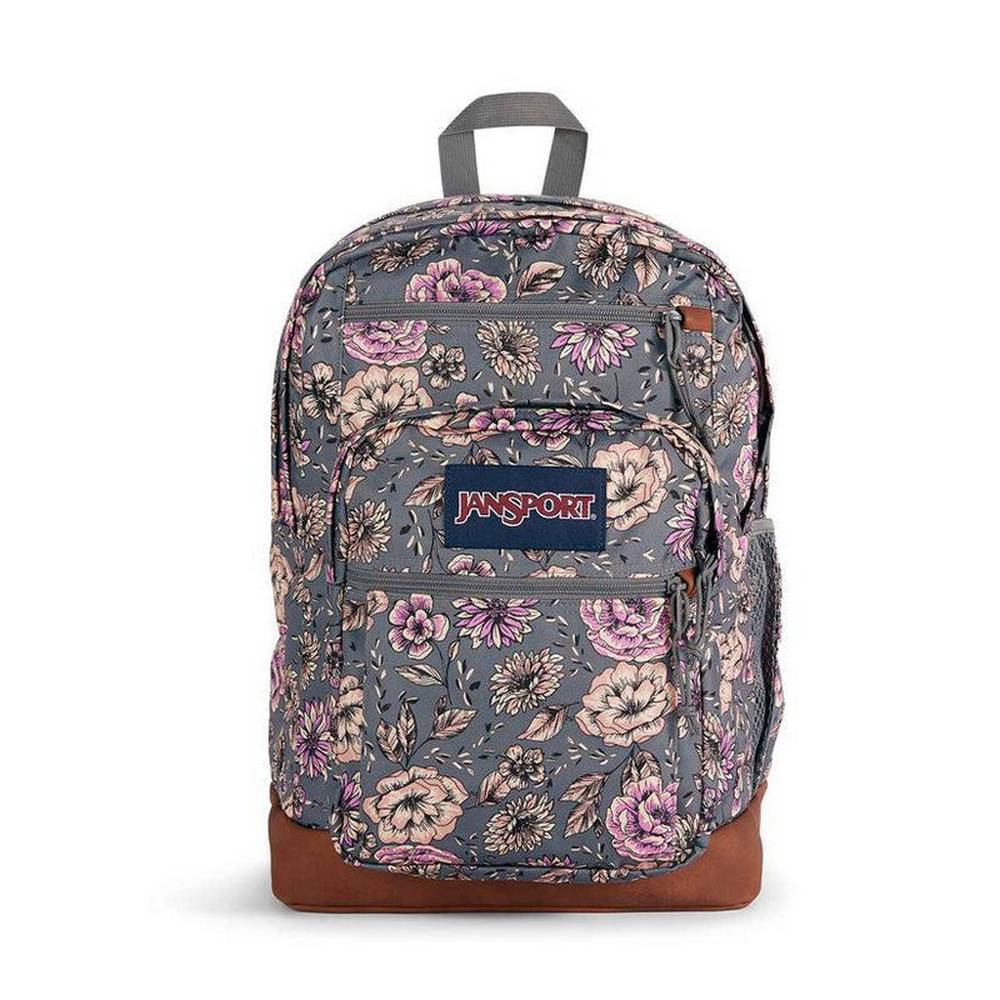 JanSport Cool Student Backpack - Boho Floral Graphite
