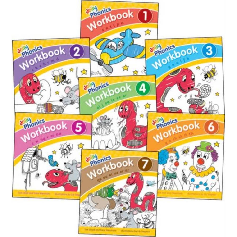 JOLLY PHONICS WORKBOOKS 1-7 PACK - PRECURSIVE LETTERS
