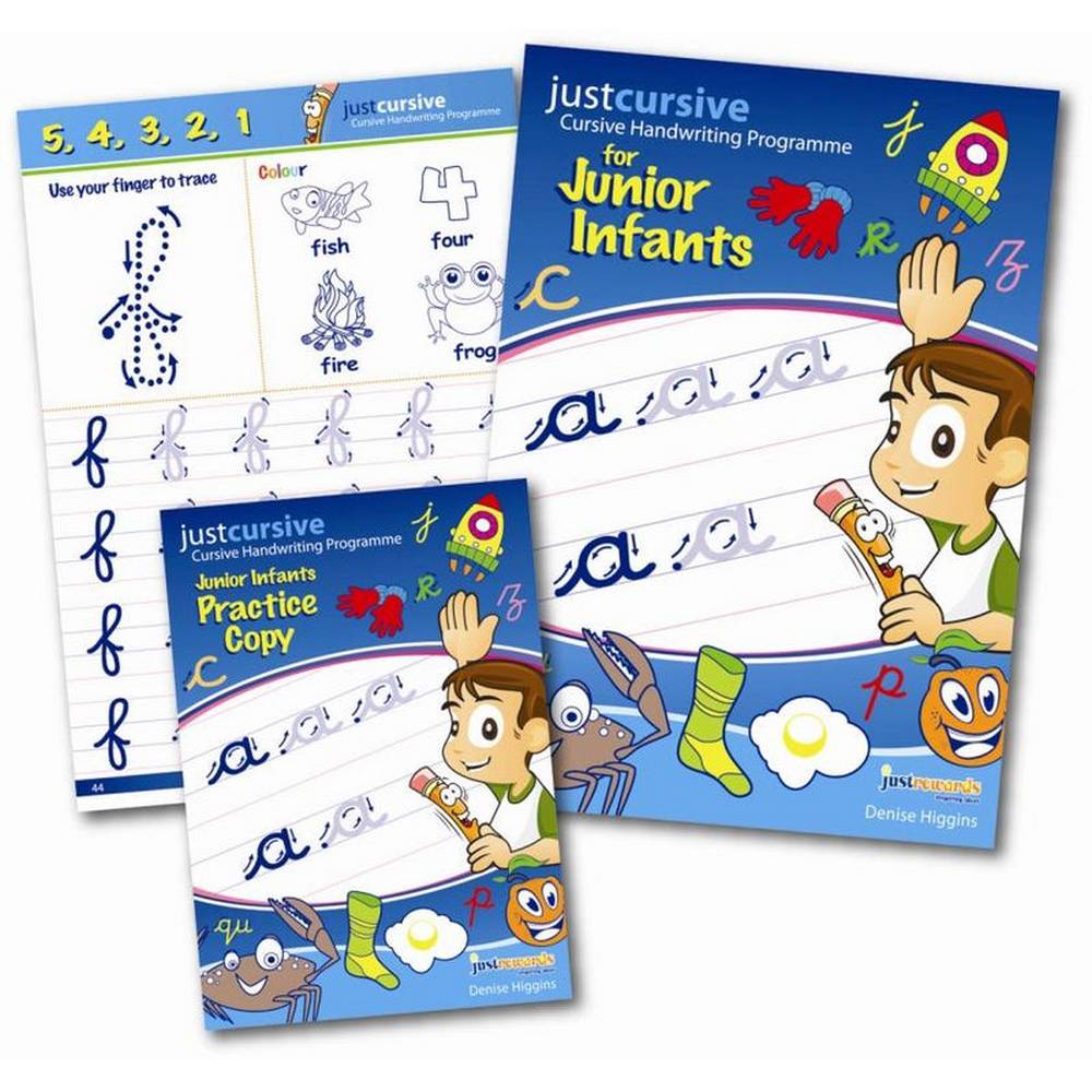 JUST CURSIVE - HANDWRITING - JUNIOR INFANTS (BOOK AND PRACTICE COPY SET)