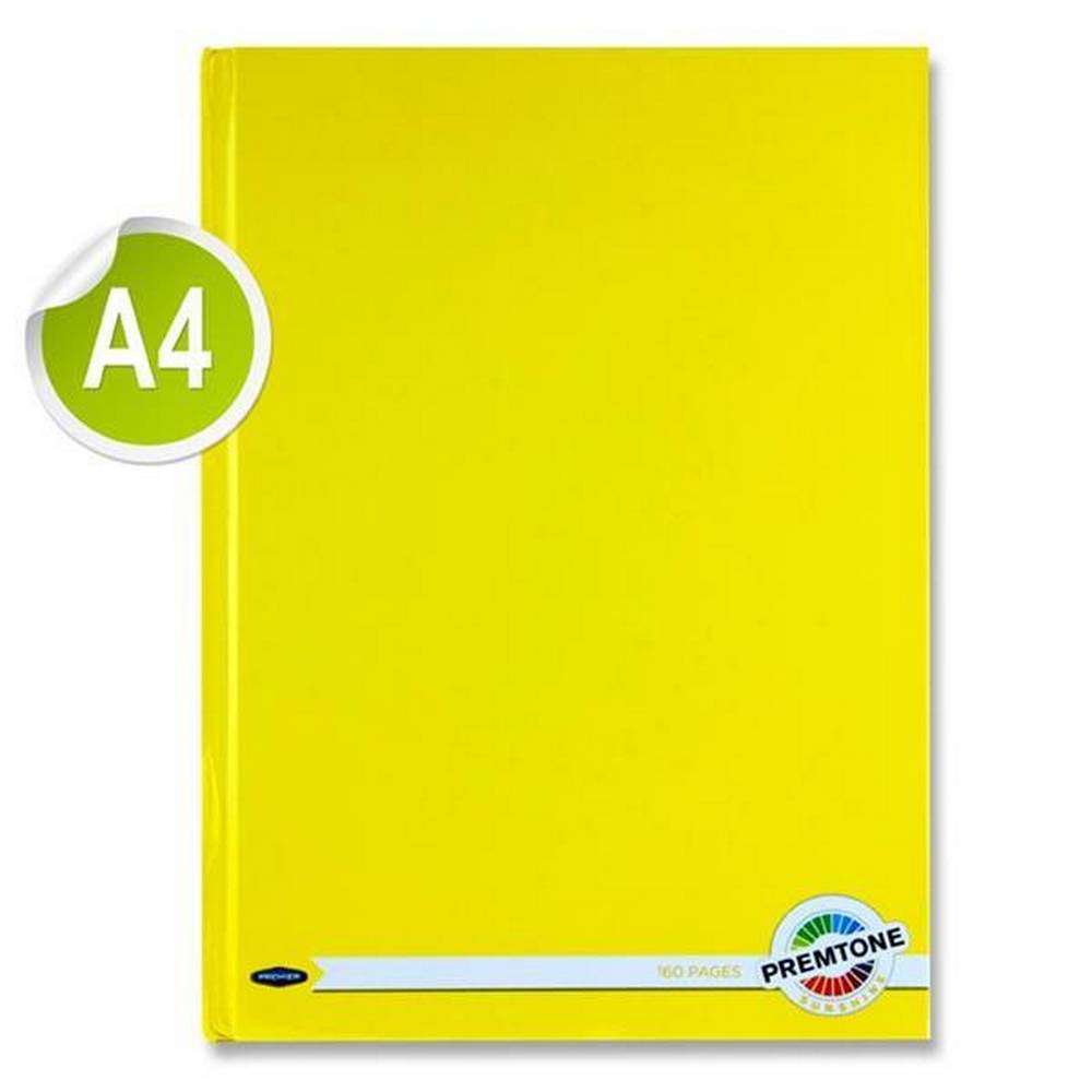 Premier Premtone A4 160pg Hardcover Notebook - Sunshine