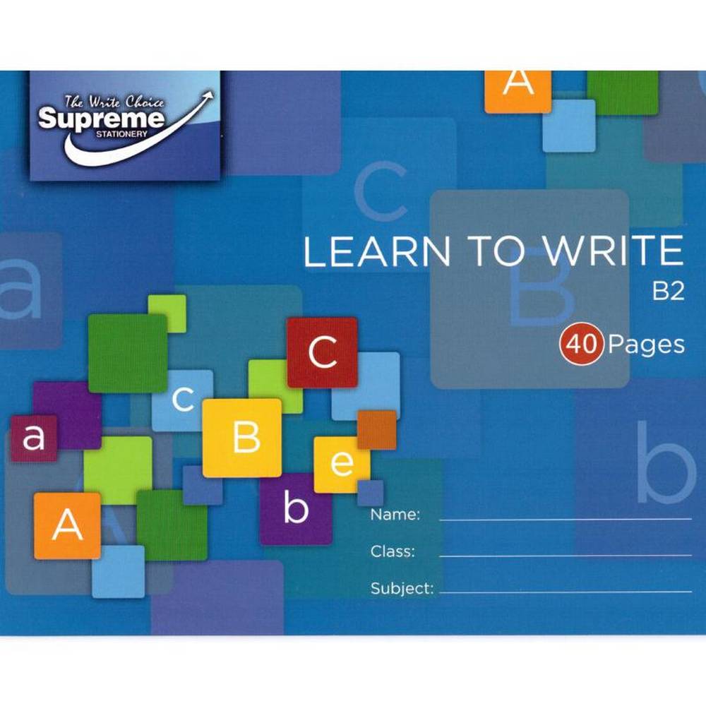 Learn to Write B2 (Wide) Handwriting Copy - 40 page