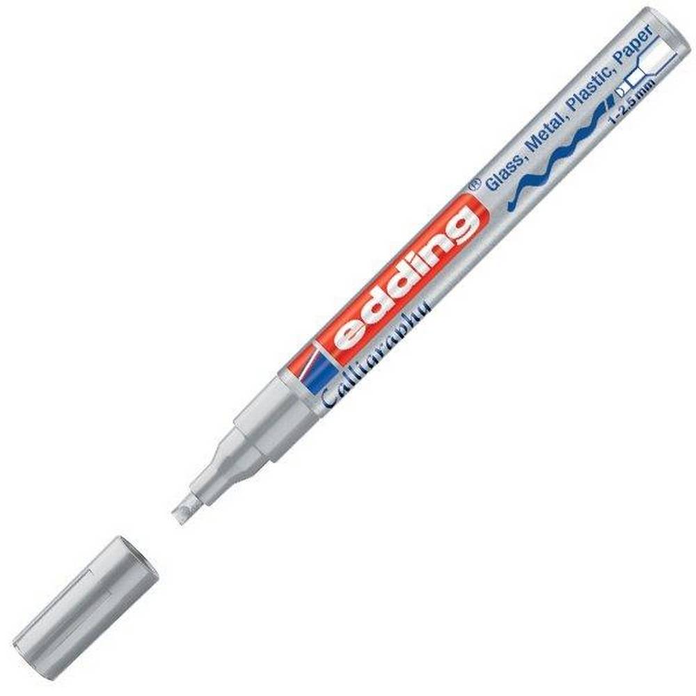 edding 753 - Calligraphy Paint Marker - Silver 054