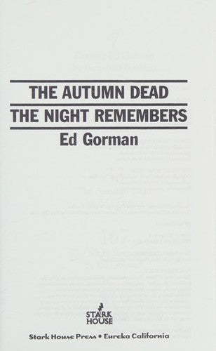 The Autumn Dead / The Night Remembers