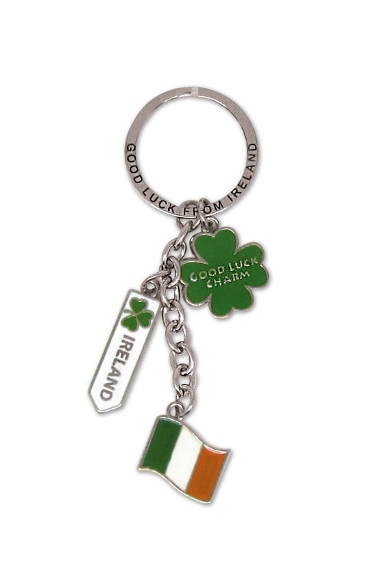 Good Luck Charm, Ireland Signpost - Irish keyrings
