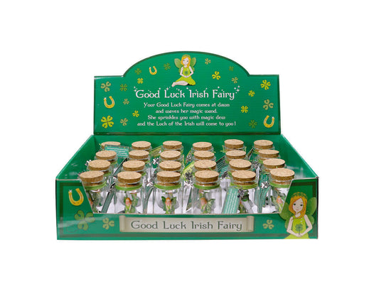 Good Luck Irish Fairy in Glass Jar - Irish ornaments