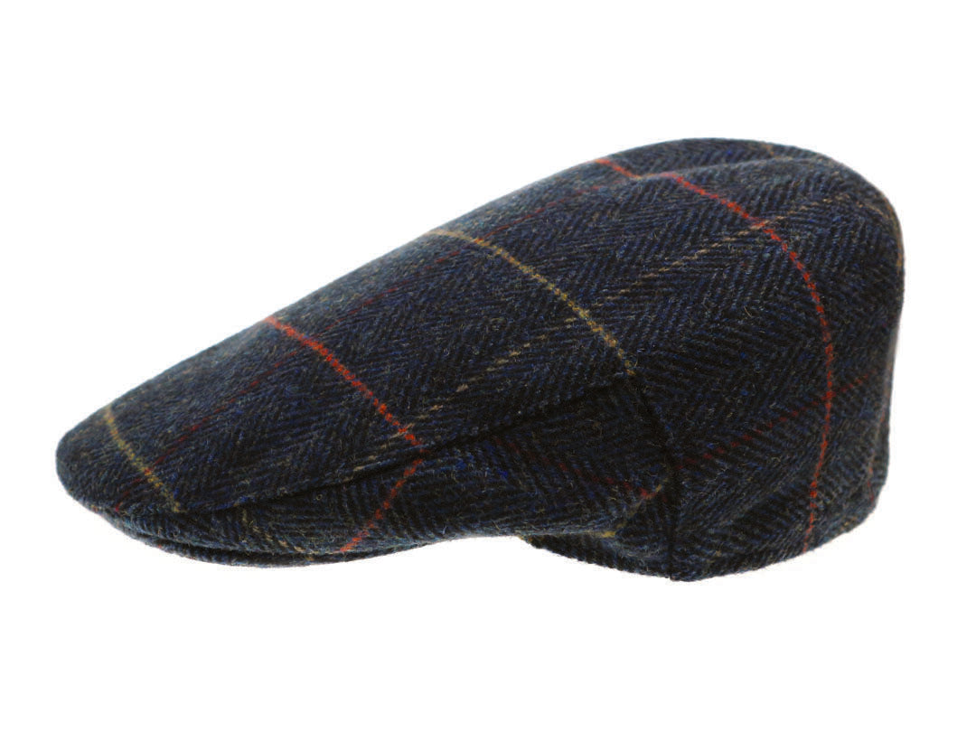 The Quite Man Navy Herringbone/Tartan L - Irish headwear