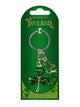 Green Crystal Silver Shamrock Keyring - Irish keyrings