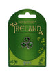 Crystal Green Shamrock Pin - Irish pins & badges