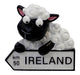 Magnet Black face sheep&road sign - Irish magnets