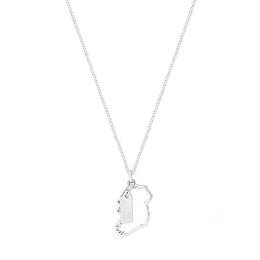 Trinity Cut Out Map Silver Necklace - Irish jewellery