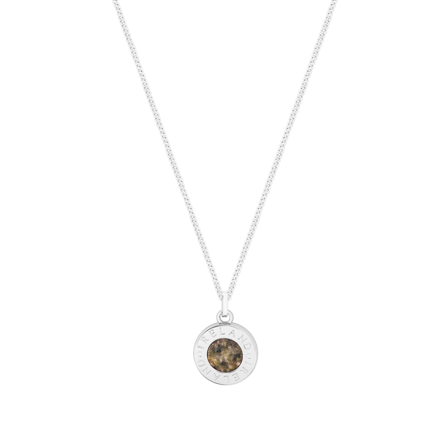 Trinity Marble Circle Silver Pendant - Irish jewellery