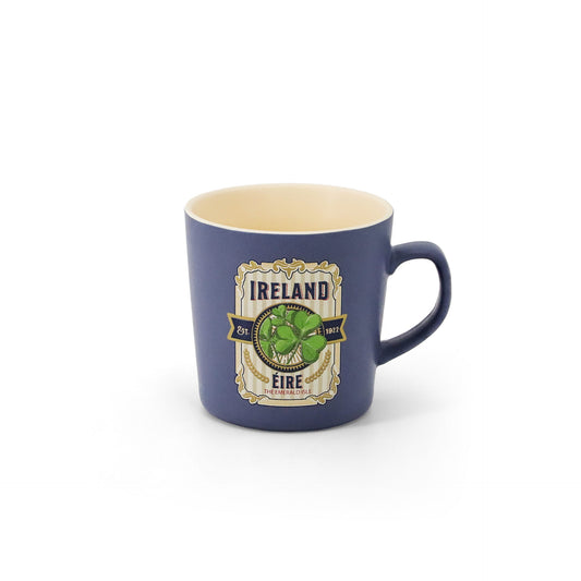 Vinate Ireland Stripe Crest Blue Mug - Irish drinkware