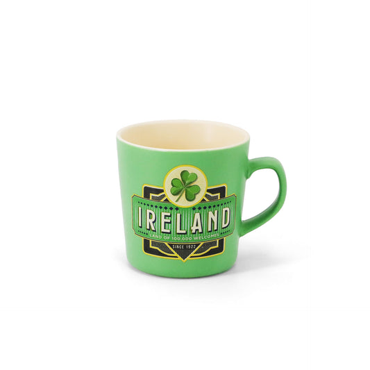 Vintage Ireland Shamrock Green Mug - Irish drinkware