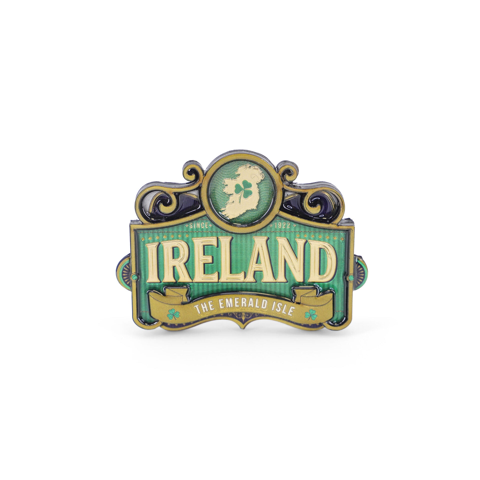 Vintage Ireland Map Green Magnet - Irish magnets