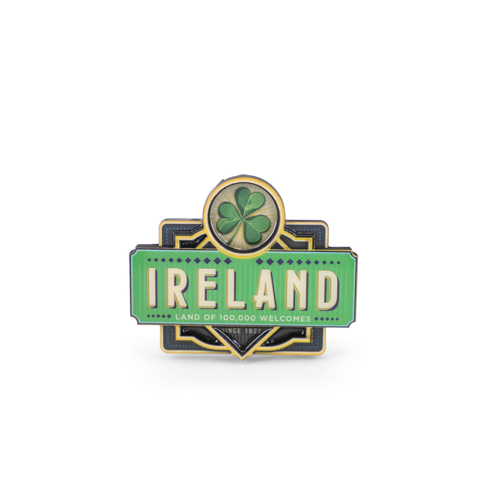 Vintage - Ireland Green Shamrock Magnet - Irish magnets