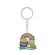 Crystal Leprechaun Rainbow Key Ring - Irish keyrings