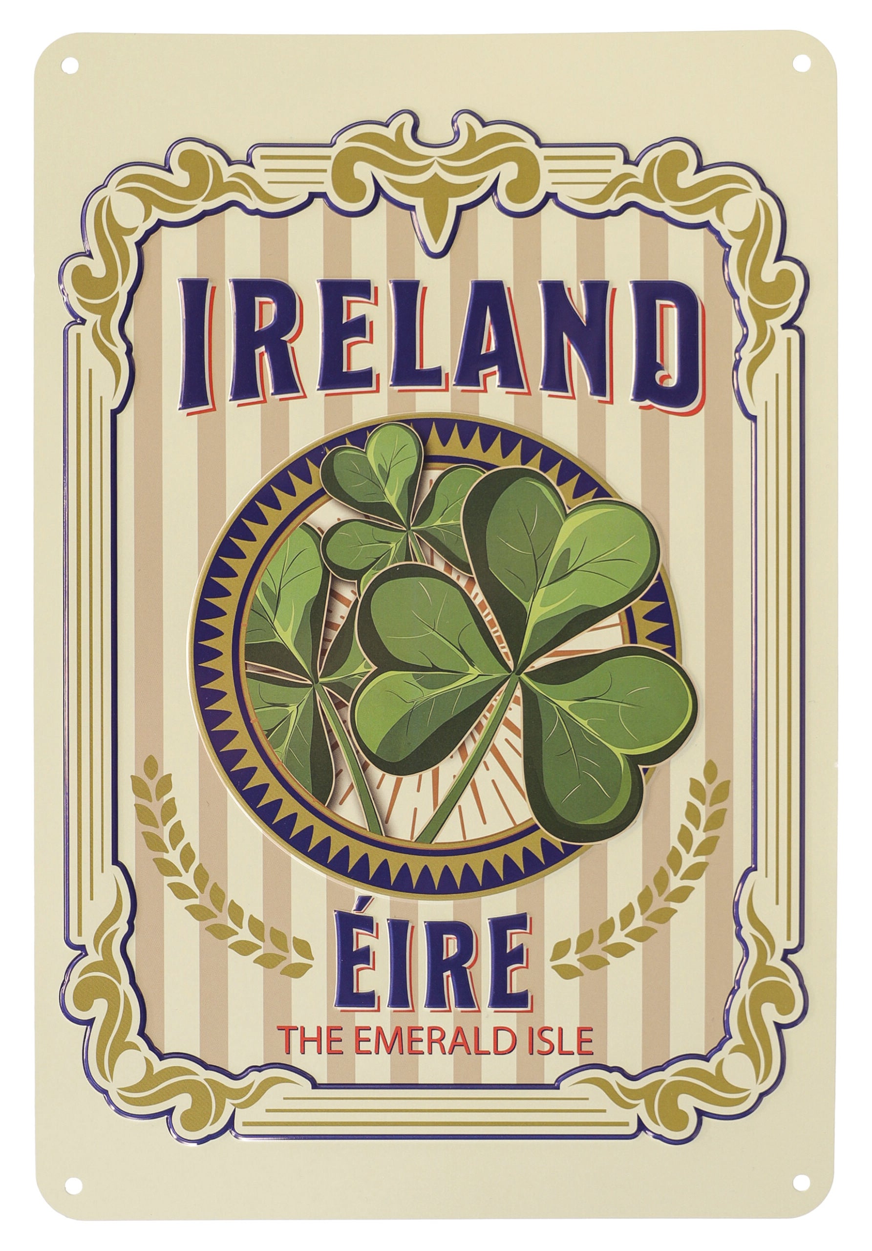 Ireland Stripe Metal Sign - Irish wall art