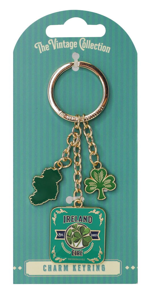 Vintage - Ireland Stripe Keyring - Irish keyrings