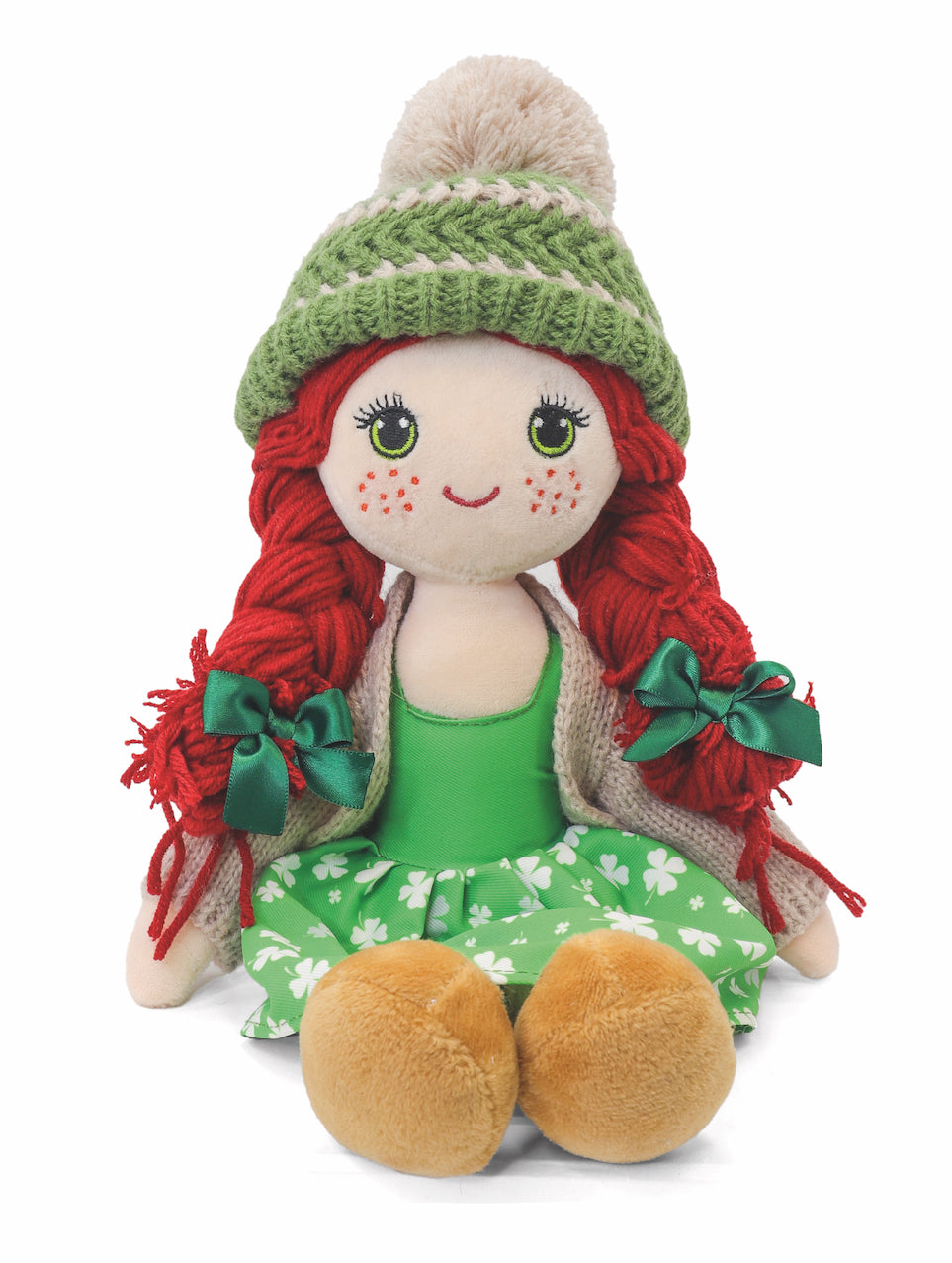 Clodagh RagDoll With Bobble Hat - Irish soft toys