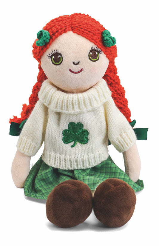 Saoirse - Rag Doll with Aran Sweater - Irish soft toys