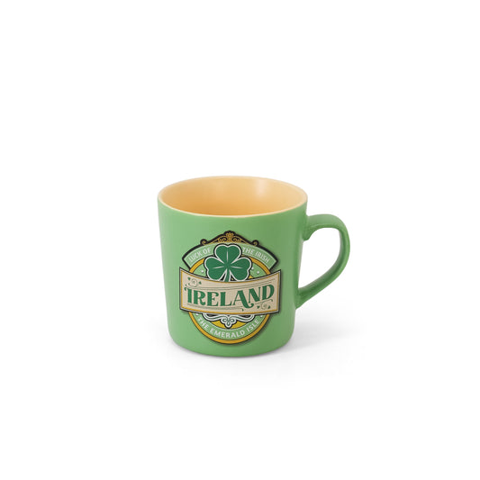 Vintage Luck of the Irish Logo Green Mug - Irish drinkware