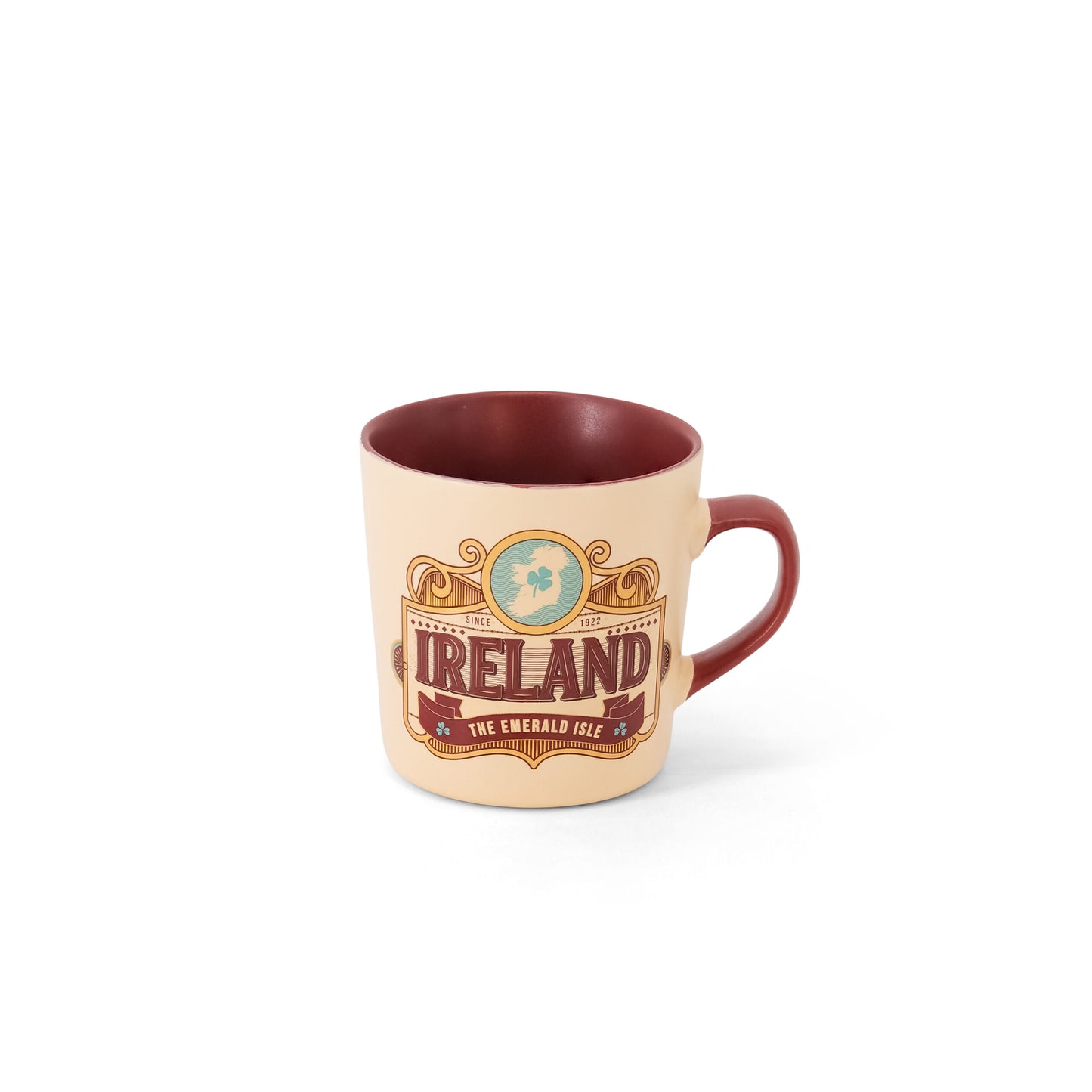 Ireland Emerald Isle Burgandy Mug - Irish drinkware