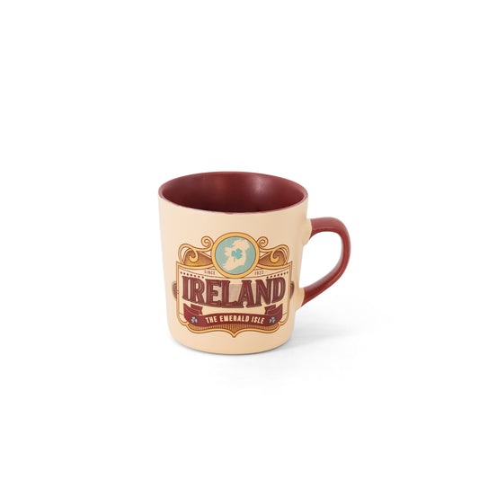 Ireland Emerald Isle Burgandy Mug - Irish drinkware