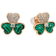 Trinity Sham Earring - Gold/Green - Irish jewellery