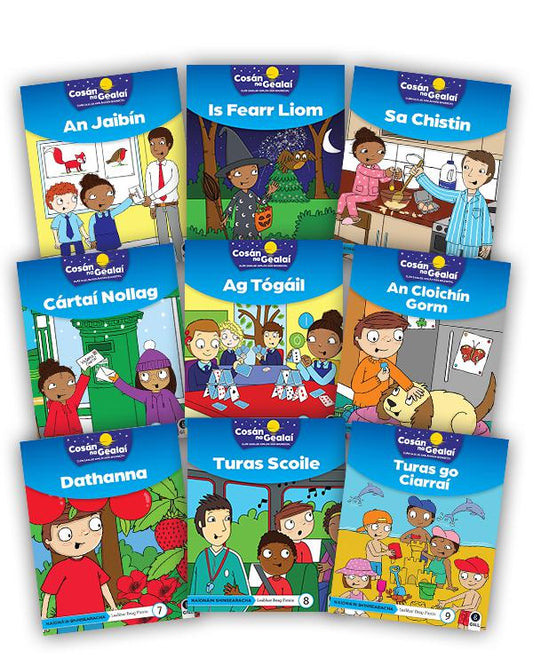 Cosán na Gealaí SENIOR INFANTS Fiction Reader PACK of 9