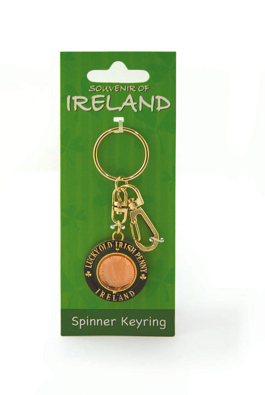 Lucky penny spinner KEYRING - Irish keyrings