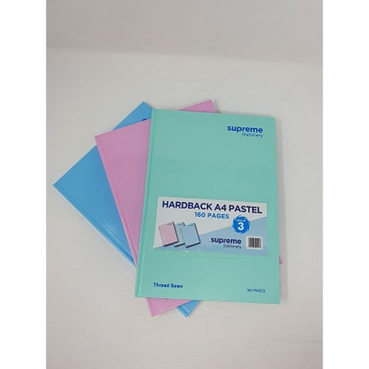 A4 Hardback 3 Pack Supreme - Pastel