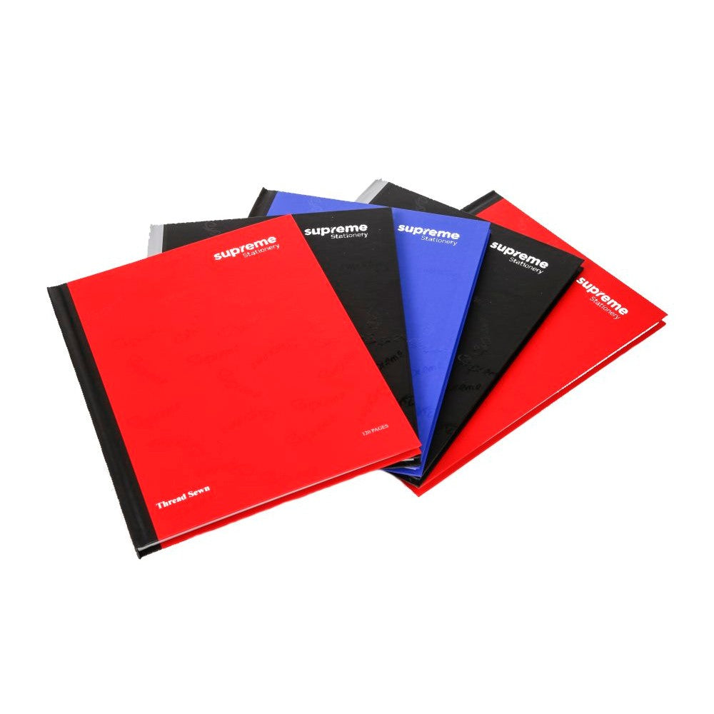 A4 Hardback 5 Pack - Blue/Black/Red
