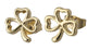 Gold Ribbon Shamrock Earrings - Irish jewellery