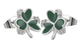 EN CZ Surround Shamrock Earrings - Irish jewellery