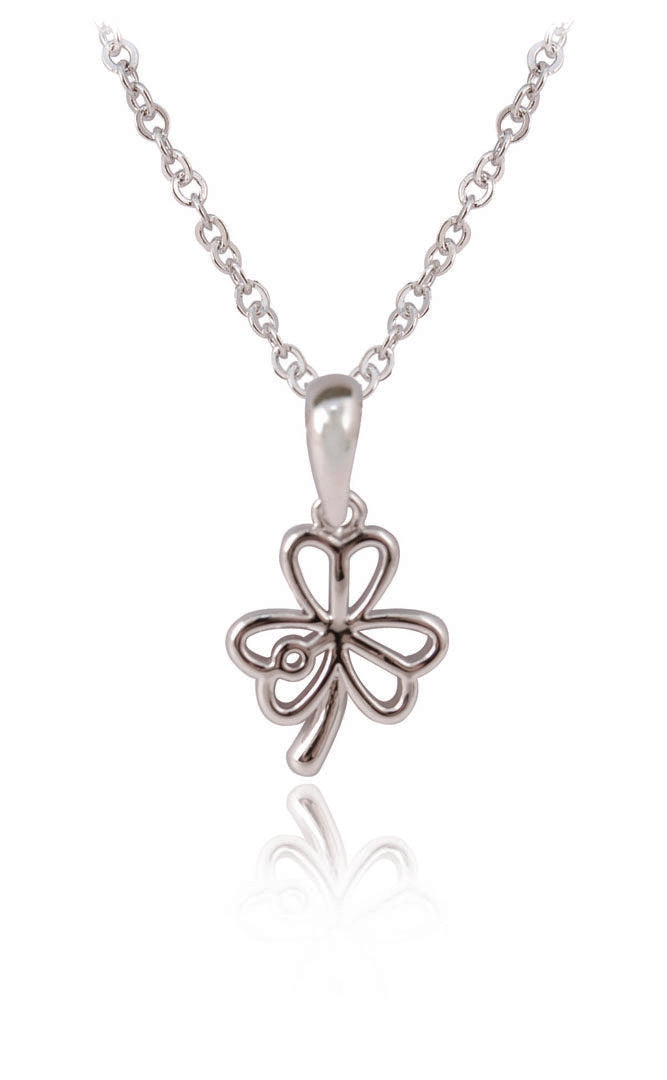 Ribbon Shamrock Pendant - Irish jewellery