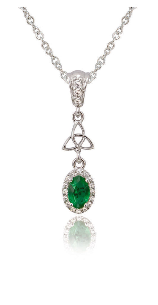 Trinity Cluster Drop Pendant - Irish jewellery