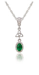 Trinity Cluster Drop Pendant - Irish jewellery