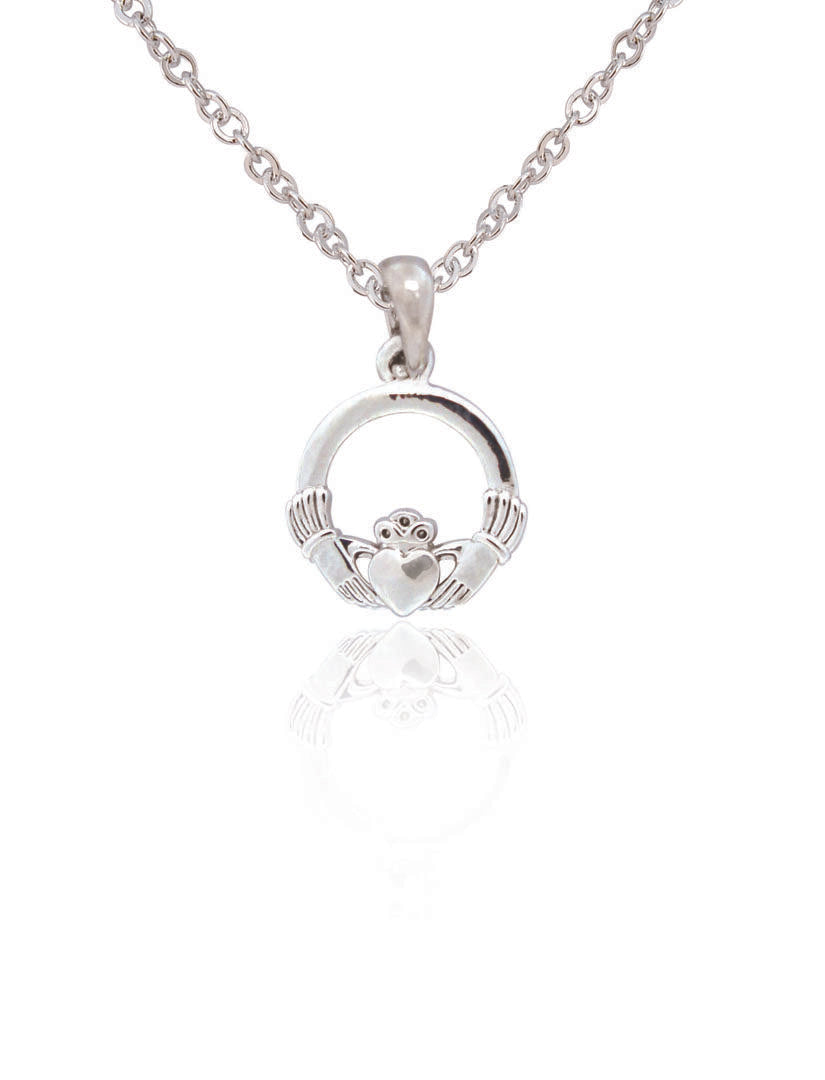 Mini Claddagh Pendant Silver - Irish jewellery