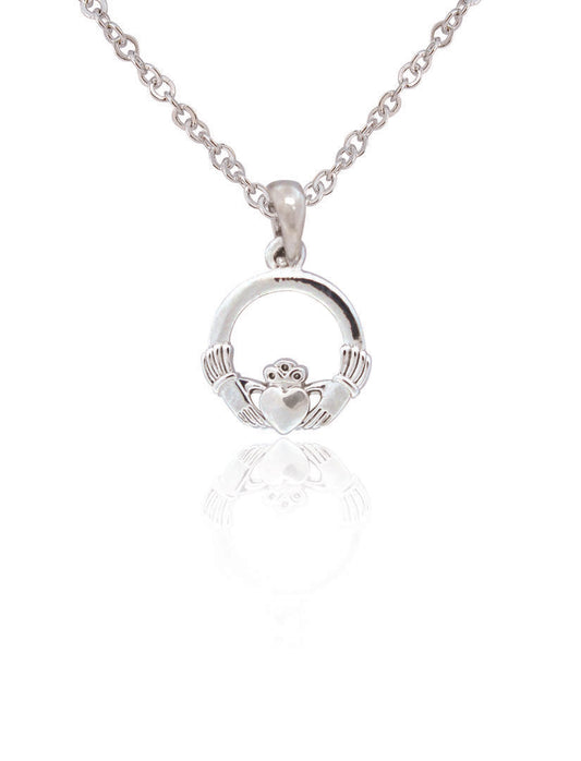 Mini Claddagh Pendant Silver - Irish jewellery